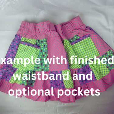 Patchwork ruffle skirt