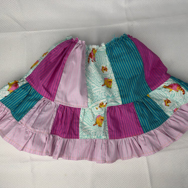Patchwork ruffle skirt
