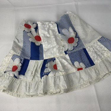 Patchwork ruffle skirt