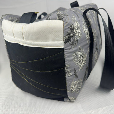 Gothic floral duffel bag